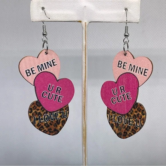 Heart Shaped Statement Earrings - Picture 5 of 9